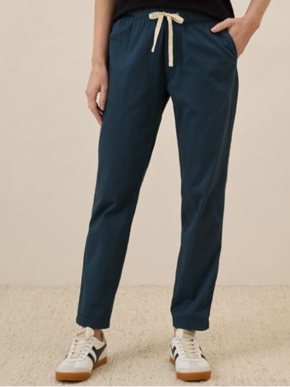 Pact organic cotton daily twill pant XL french navy drawstring pockets stretch - Picture 10 of 12